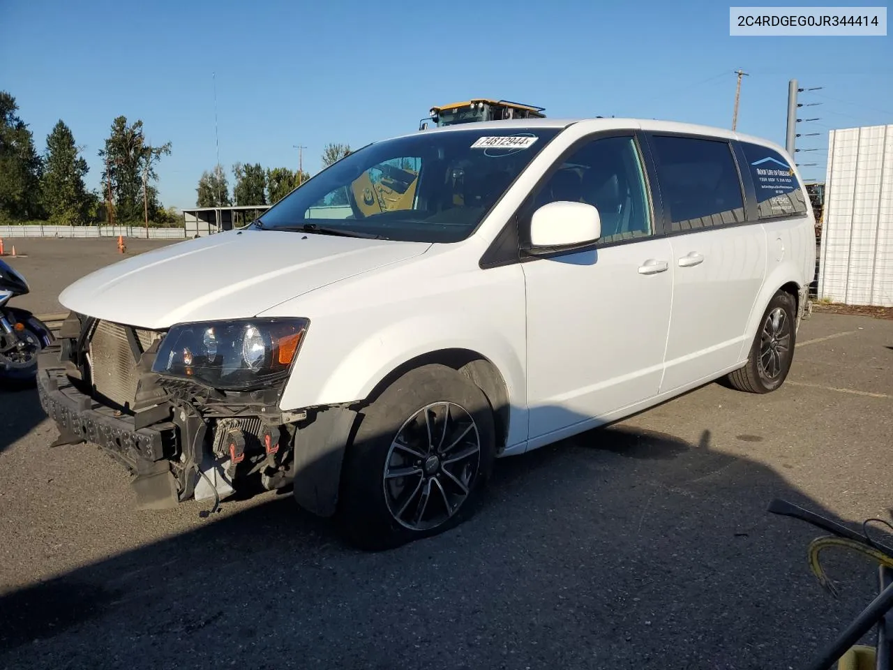 2018 Dodge Grand Caravan Gt VIN: 2C4RDGEG0JR344414 Lot: 74812944