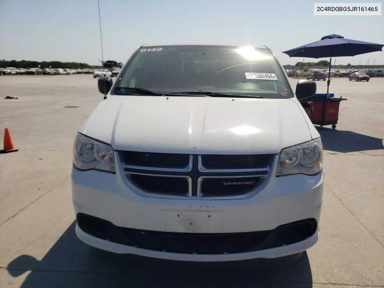 2018 Dodge Grand Caravan Se VIN: 2C4RDGBG5JR161465 Lot: 74962454