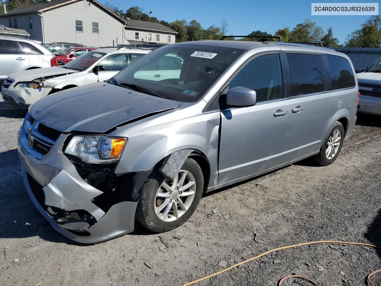 2018 Dodge Grand Caravan Sxt VIN: 2C4RDGCG3JR326539 Lot: 75392724