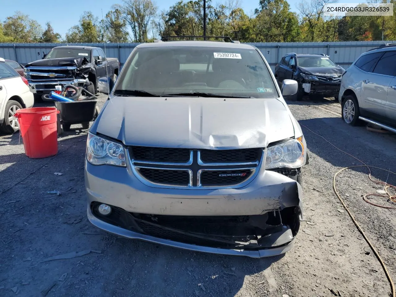 2018 Dodge Grand Caravan Sxt VIN: 2C4RDGCG3JR326539 Lot: 75392724