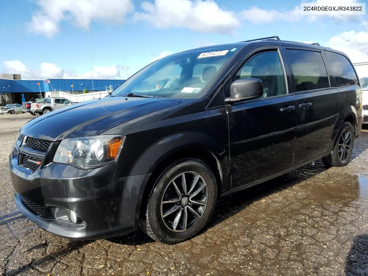 2C4RDGEGXJR343822 2018 Dodge Grand Caravan Gt