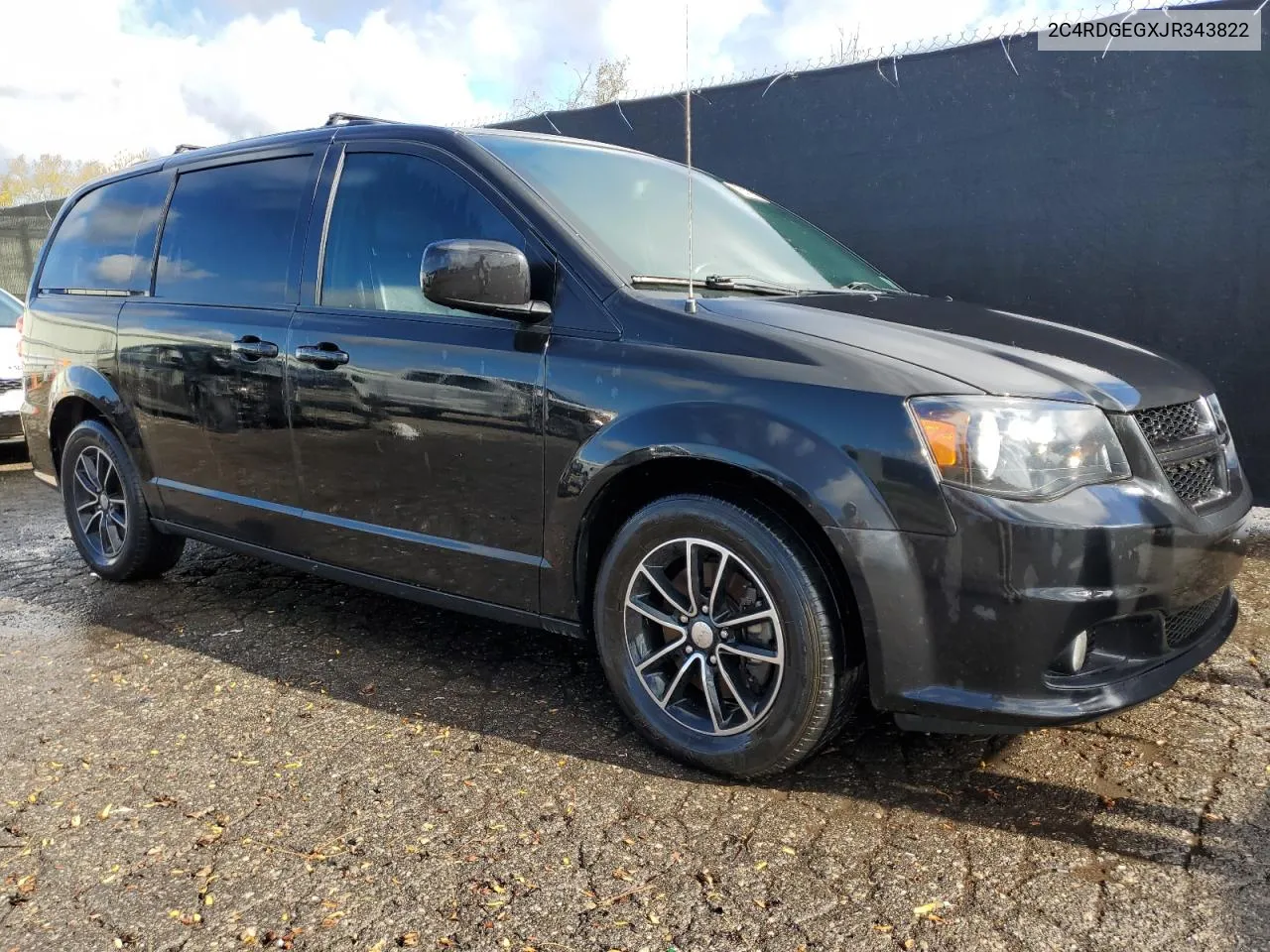 2018 Dodge Grand Caravan Gt VIN: 2C4RDGEGXJR343822 Lot: 75422464