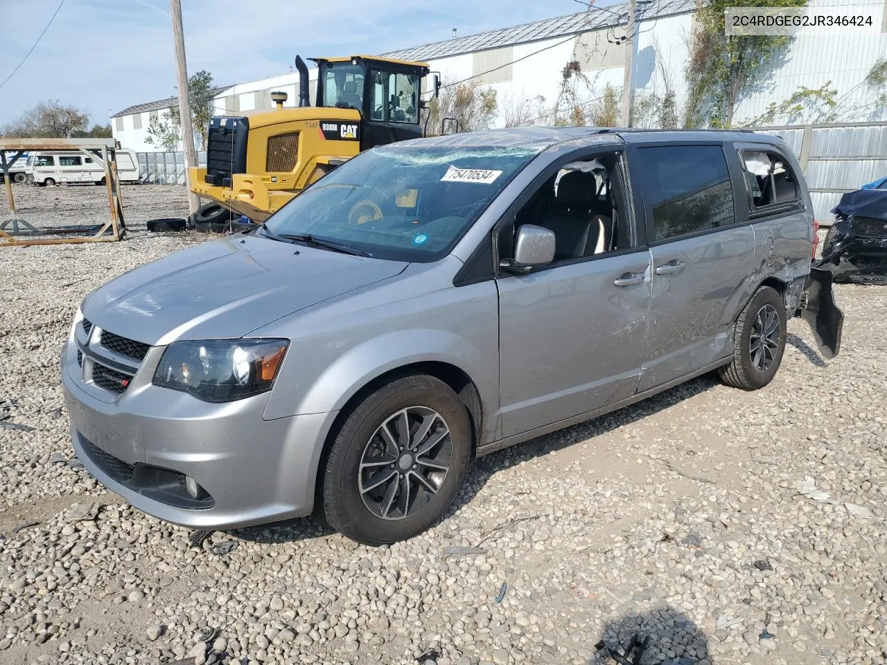 2018 Dodge Grand Caravan Gt VIN: 2C4RDGEG2JR346424 Lot: 75470534