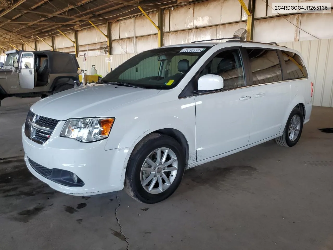 2018 Dodge Grand Caravan Sxt VIN: 2C4RDGCG4JR265136 Lot: 75690274