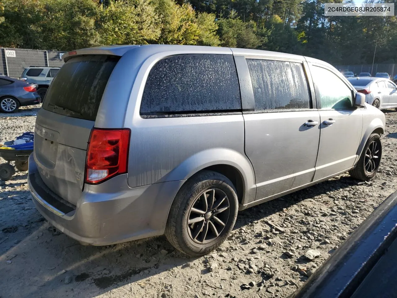 2018 Dodge Grand Caravan Gt VIN: 2C4RDGEG8JR205874 Lot: 75891444