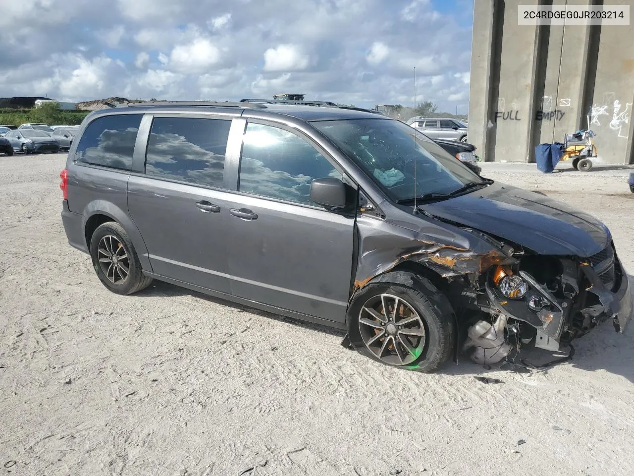 2018 Dodge Grand Caravan Gt VIN: 2C4RDGEG0JR203214 Lot: 76090573