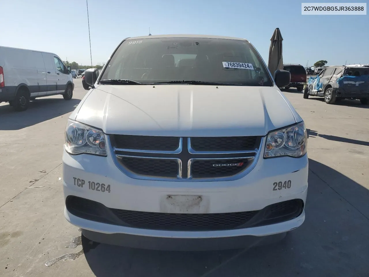 2018 Dodge Grand Caravan Se VIN: 2C7WDGBG5JR363888 Lot: 76839424