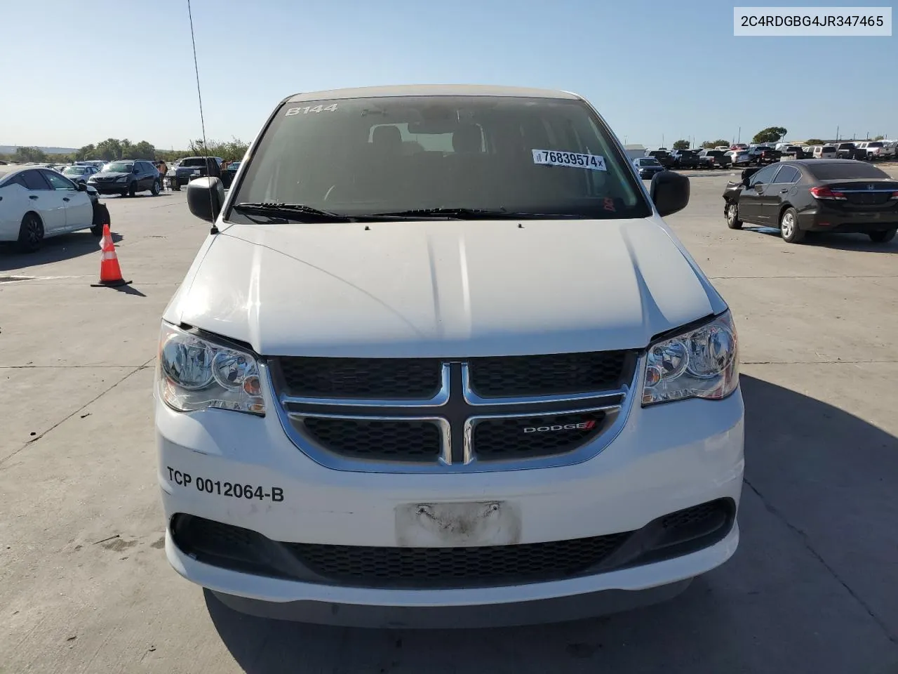 2018 Dodge Grand Caravan Se VIN: 2C4RDGBG4JR347465 Lot: 76839574