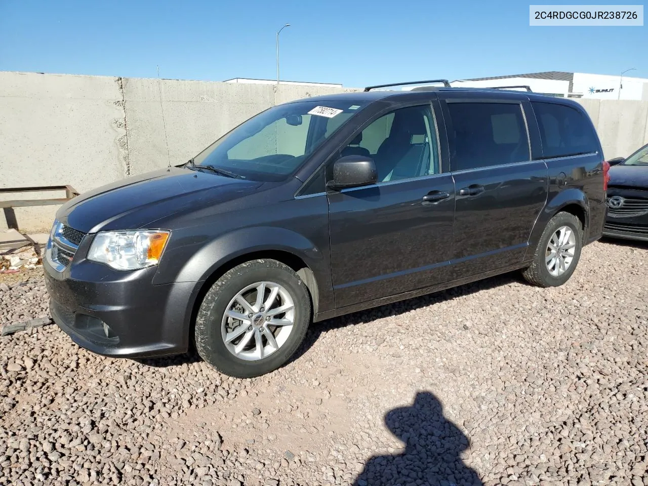 2018 Dodge Grand Caravan Sxt VIN: 2C4RDGCG0JR238726 Lot: 77582714