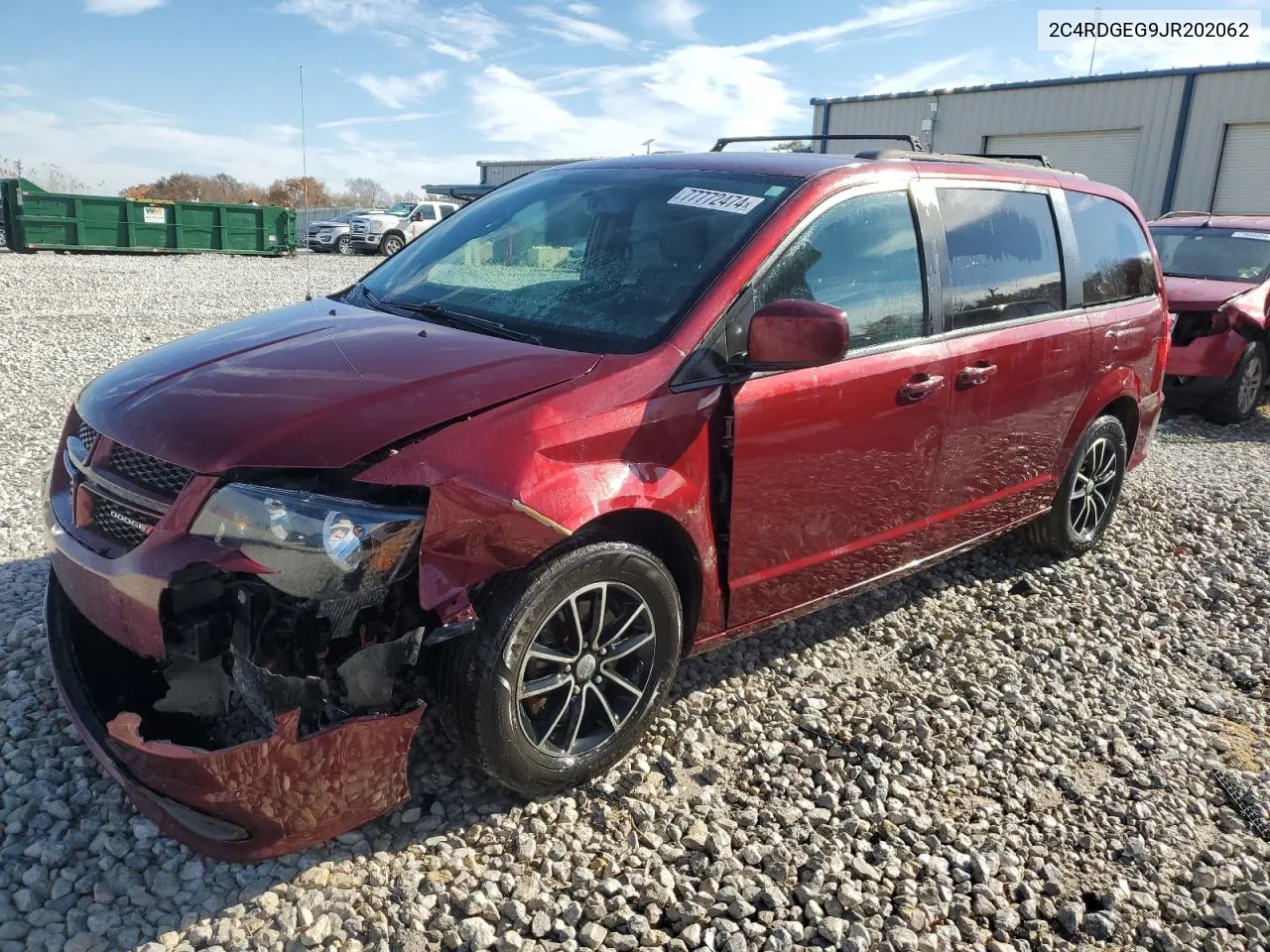 2018 Dodge Grand Caravan Gt VIN: 2C4RDGEG9JR202062 Lot: 77772474