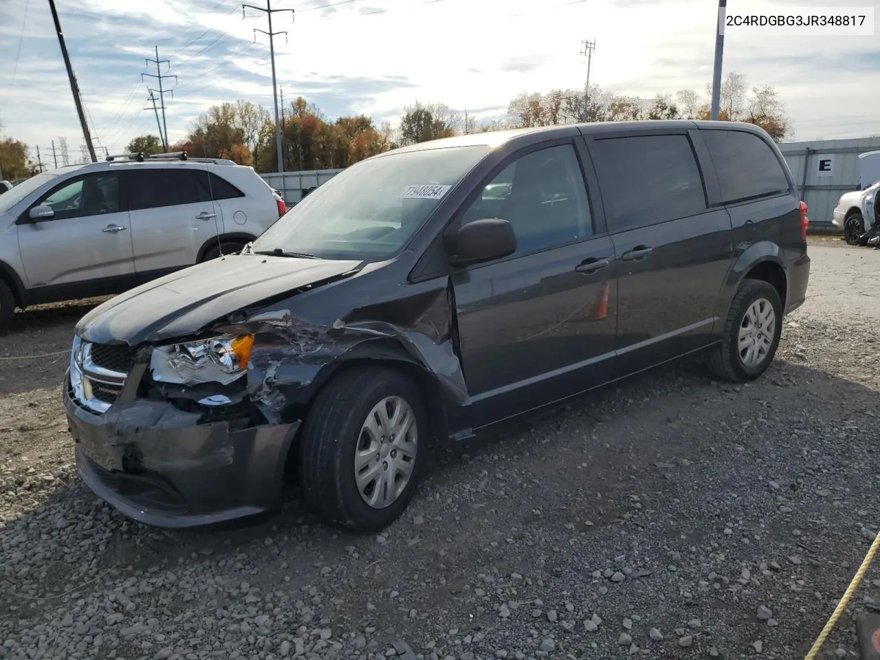 2018 Dodge Grand Caravan Se VIN: 2C4RDGBG3JR348817 Lot: 77948054