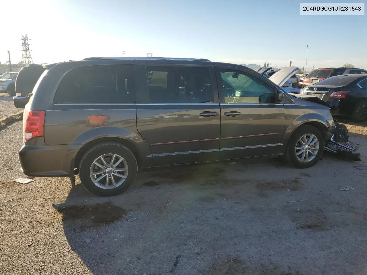 2018 Dodge Grand Caravan Sxt VIN: 2C4RDGCG1JR231543 Lot: 78543644