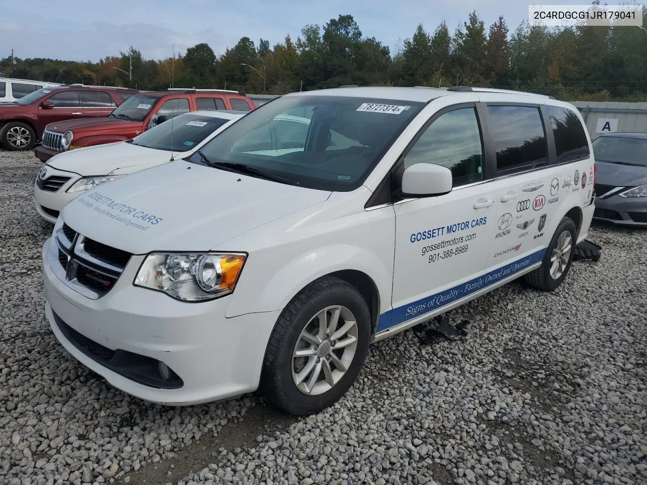 2018 Dodge Grand Caravan Sxt VIN: 2C4RDGCG1JR179041 Lot: 78727374