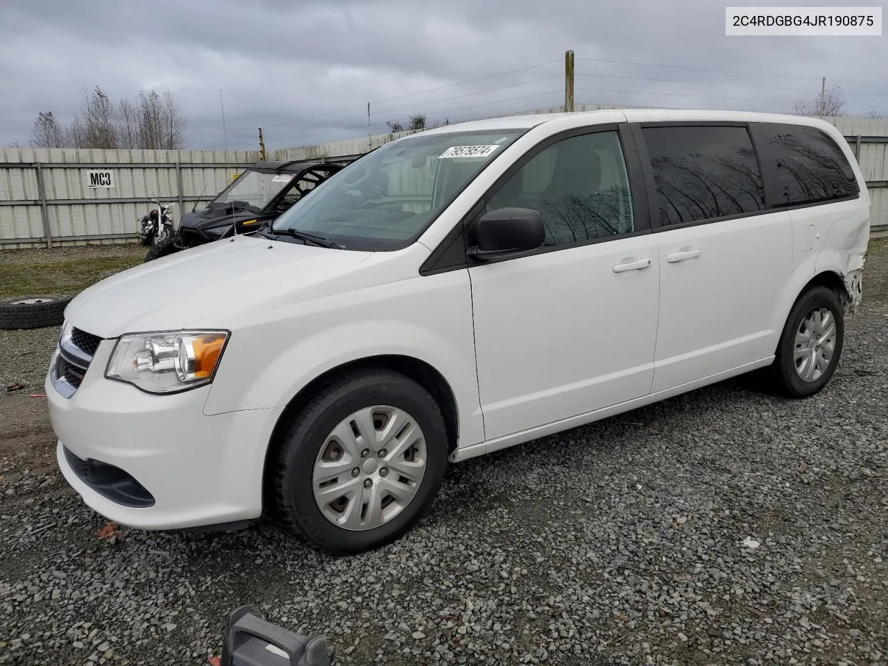 2018 Dodge Grand Caravan Se VIN: 2C4RDGBG4JR190875 Lot: 79579574