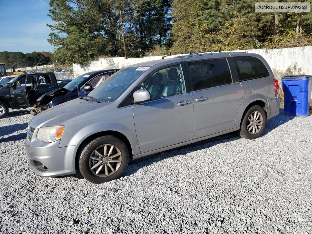 2018 Dodge Grand Caravan Sxt VIN: 2C4RDGCG3JR239353 Lot: 80094434