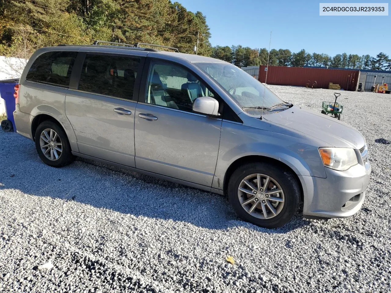 2018 Dodge Grand Caravan Sxt VIN: 2C4RDGCG3JR239353 Lot: 80094434