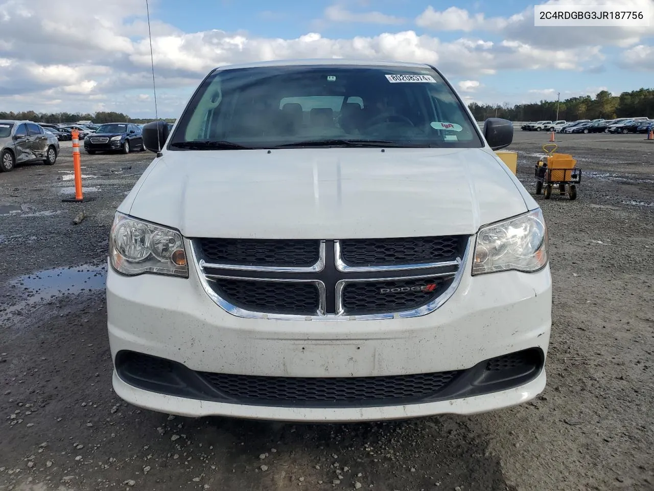 2018 Dodge Grand Caravan Se VIN: 2C4RDGBG3JR187756 Lot: 80208374