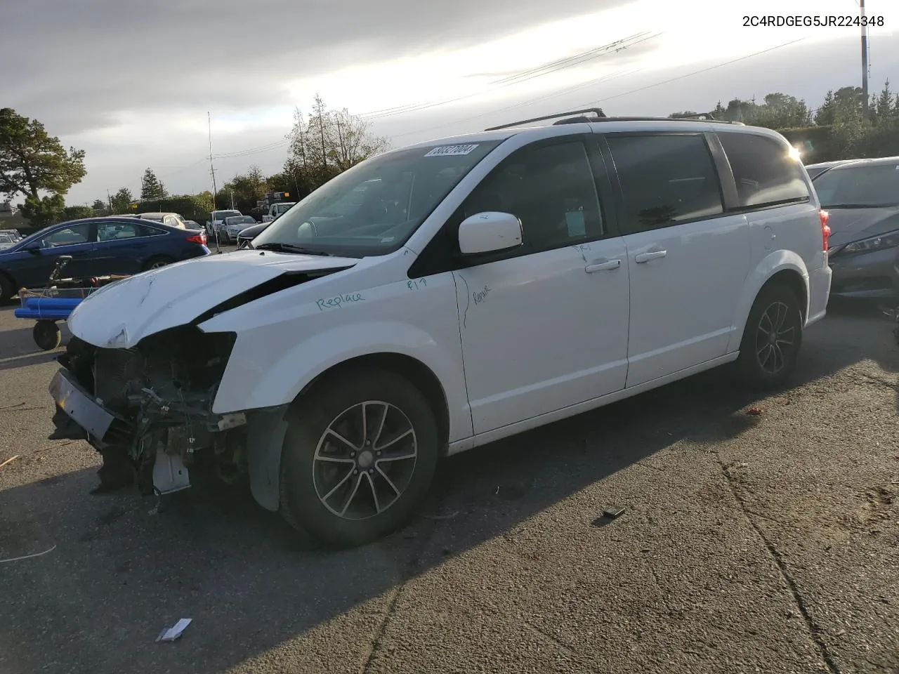 2018 Dodge Grand Caravan Gt VIN: 2C4RDGEG5JR224348 Lot: 80327004