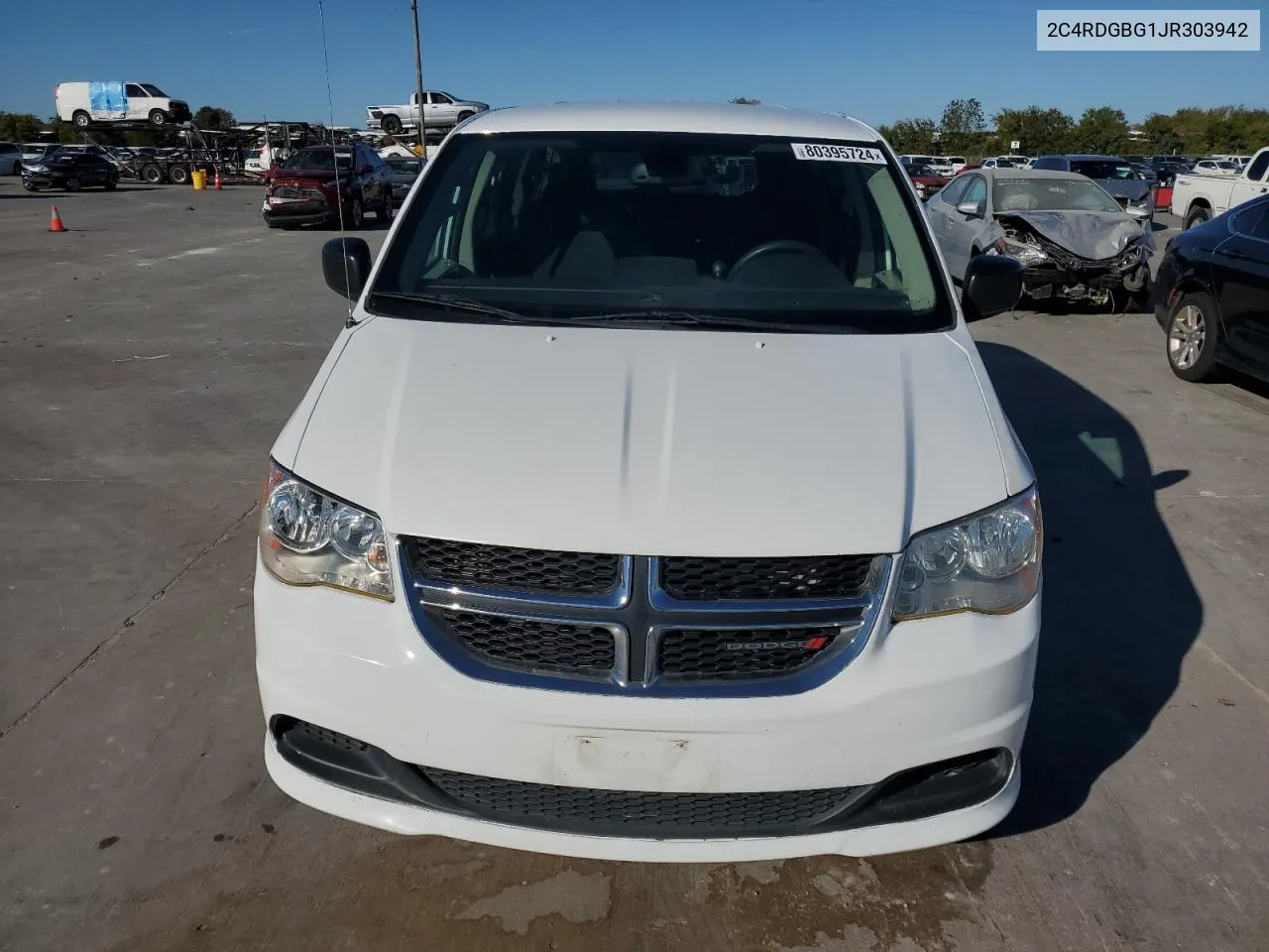 2018 Dodge Grand Caravan Se VIN: 2C4RDGBG1JR303942 Lot: 80395724