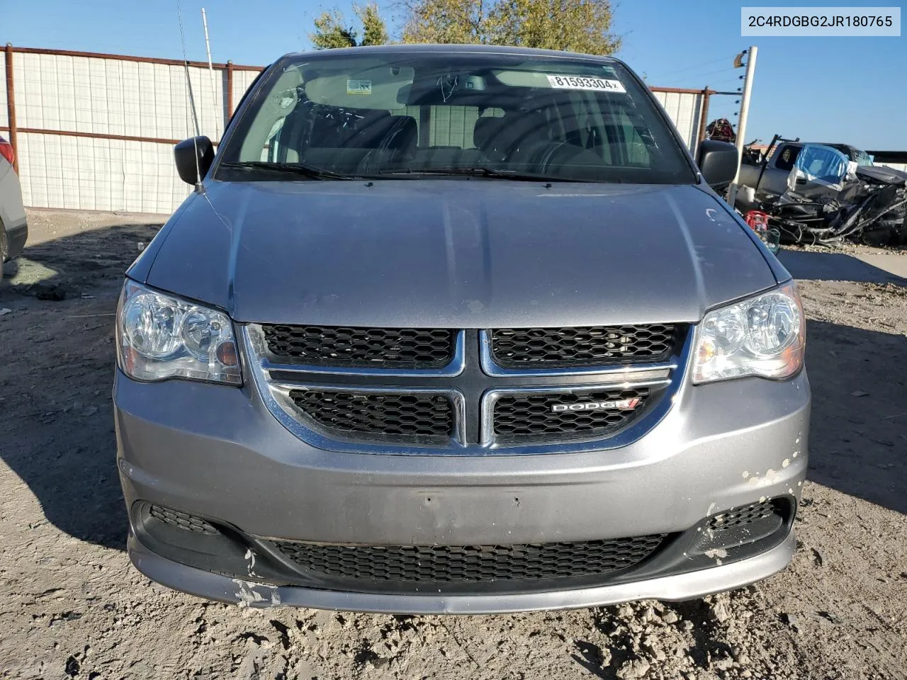 2018 Dodge Grand Caravan Se VIN: 2C4RDGBG2JR180765 Lot: 81593304