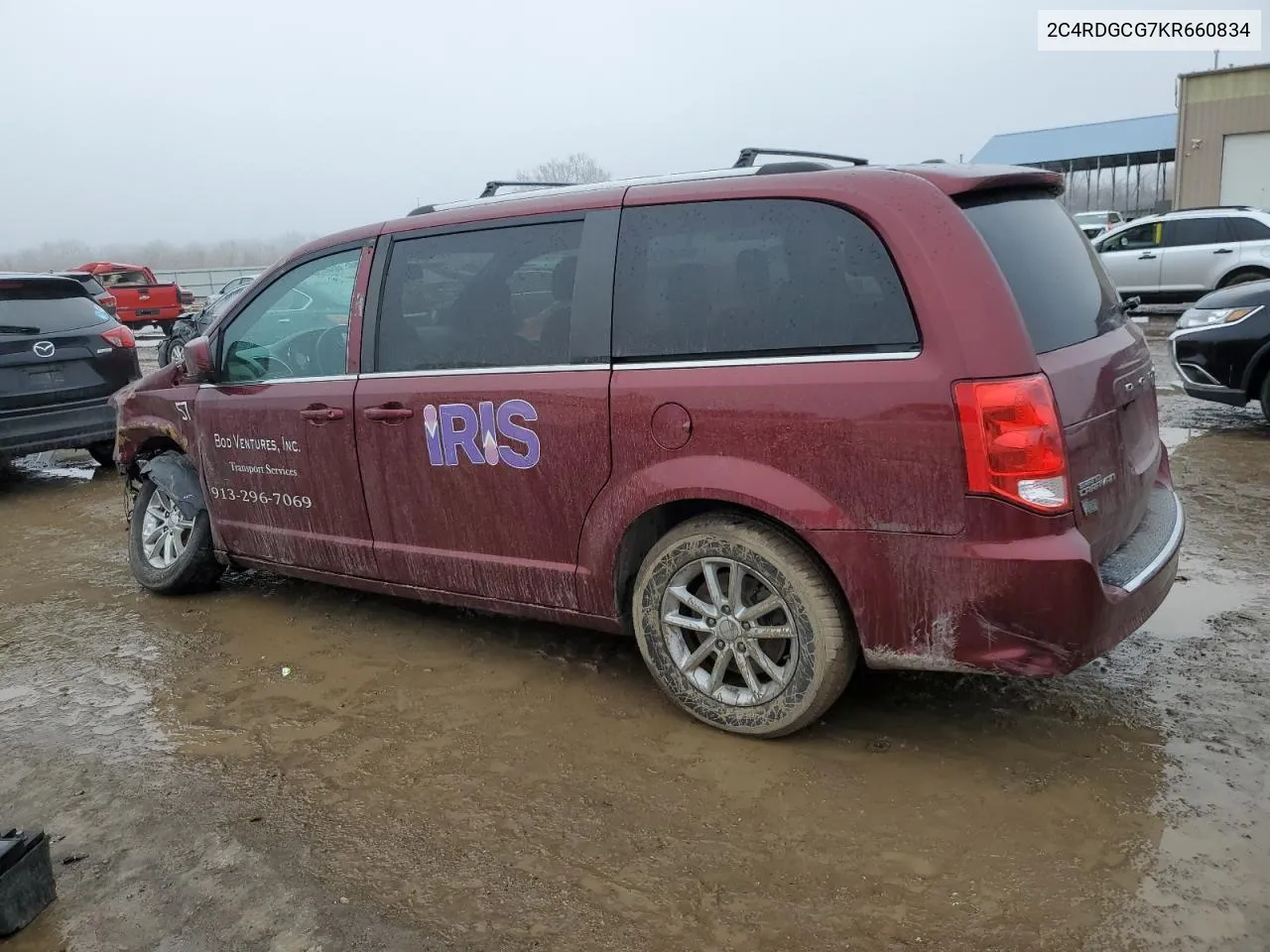 2019 Dodge Grand Caravan Sxt VIN: 2C4RDGCG7KR660834 Lot: 39609104