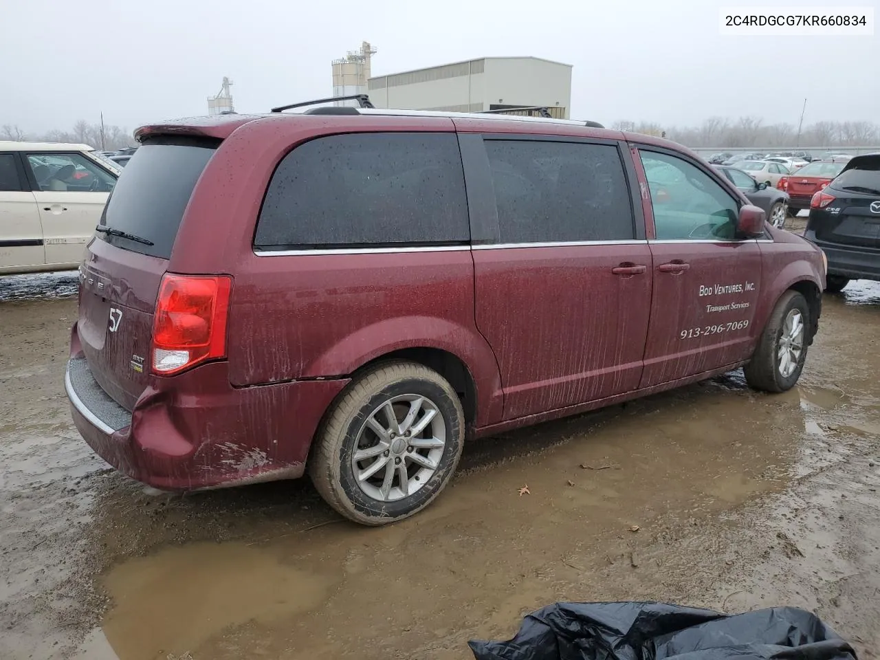 2019 Dodge Grand Caravan Sxt VIN: 2C4RDGCG7KR660834 Lot: 39609104