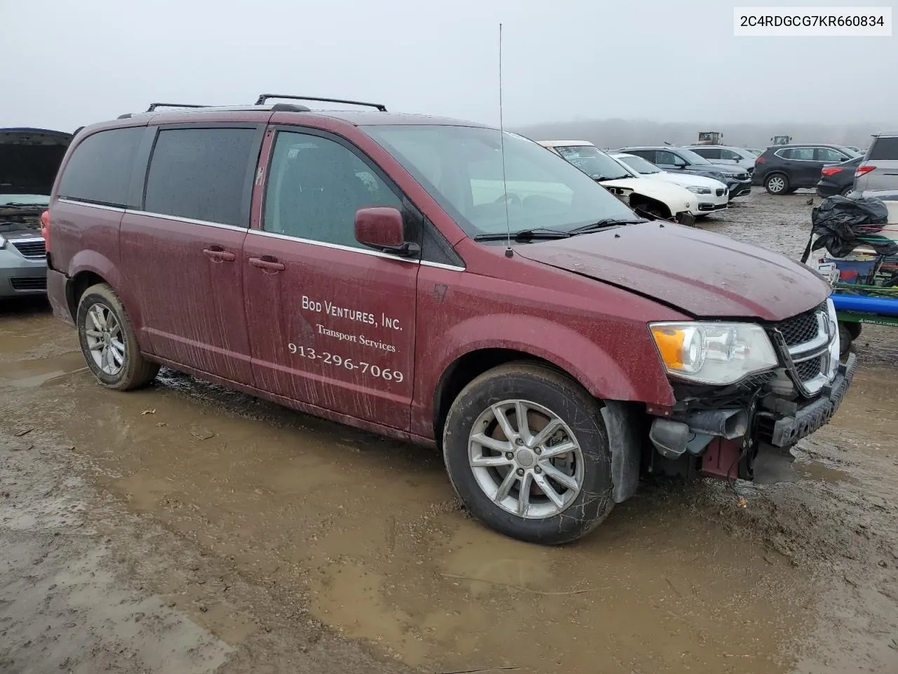 2019 Dodge Grand Caravan Sxt VIN: 2C4RDGCG7KR660834 Lot: 39609104