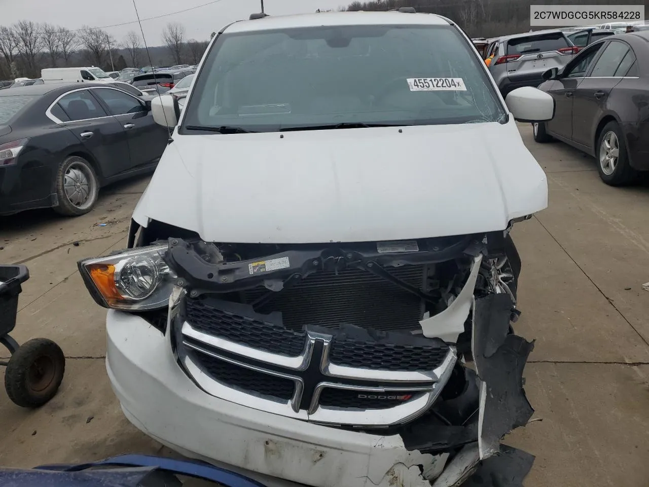 2019 Dodge Grand Caravan Sxt VIN: 2C7WDGCG5KR584228 Lot: 45512204