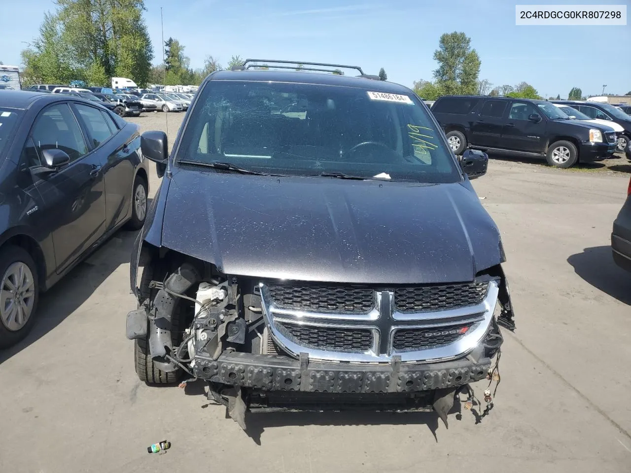 2019 Dodge Grand Caravan Sxt VIN: 2C4RDGCG0KR807298 Lot: 51486184