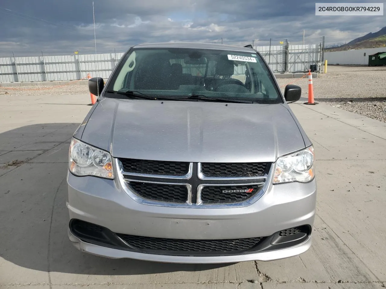 2019 Dodge Grand Caravan Se VIN: 2C4RDGBG0KR794229 Lot: 52240534