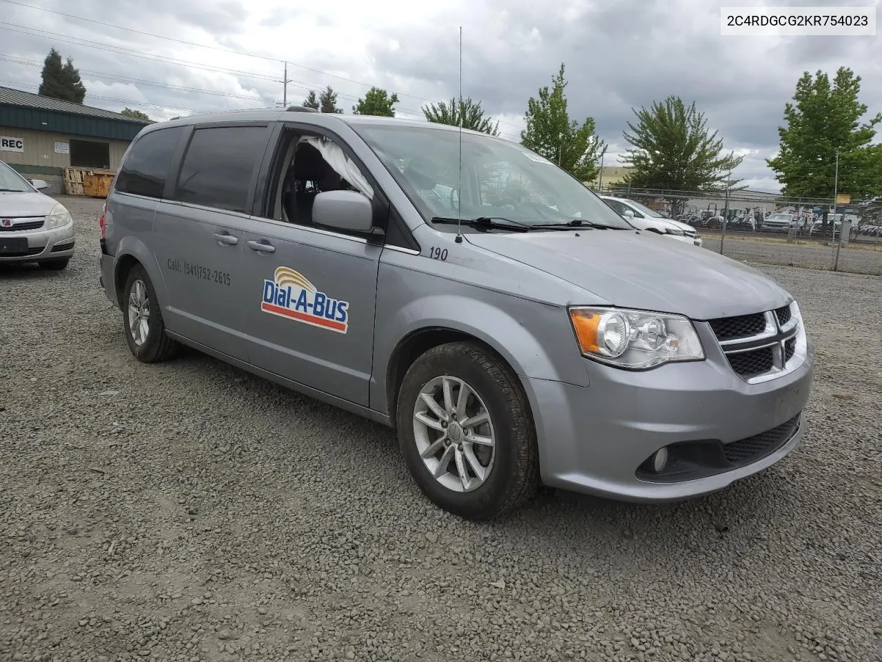 2019 Dodge Grand Caravan Sxt VIN: 2C4RDGCG2KR754023 Lot: 56201014