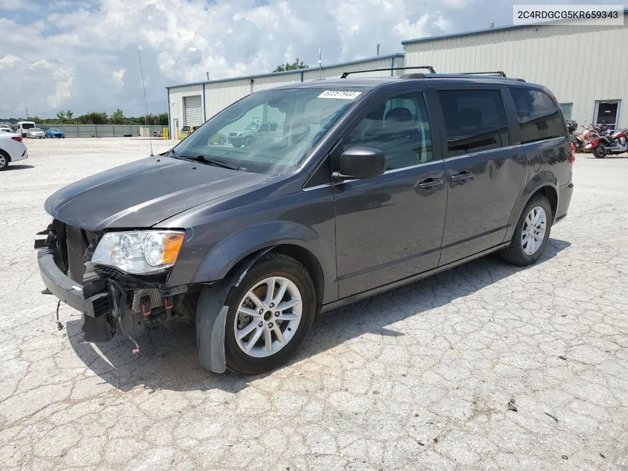 2019 Dodge Grand Caravan Sxt VIN: 2C4RDGCG5KR659343 Lot: 60267944