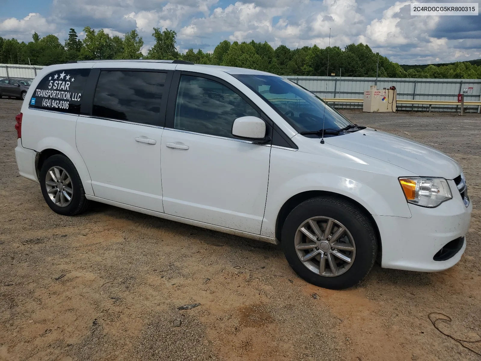 2019 Dodge Grand Caravan Sxt VIN: 2C4RDGCG5KR800315 Lot: 63427844