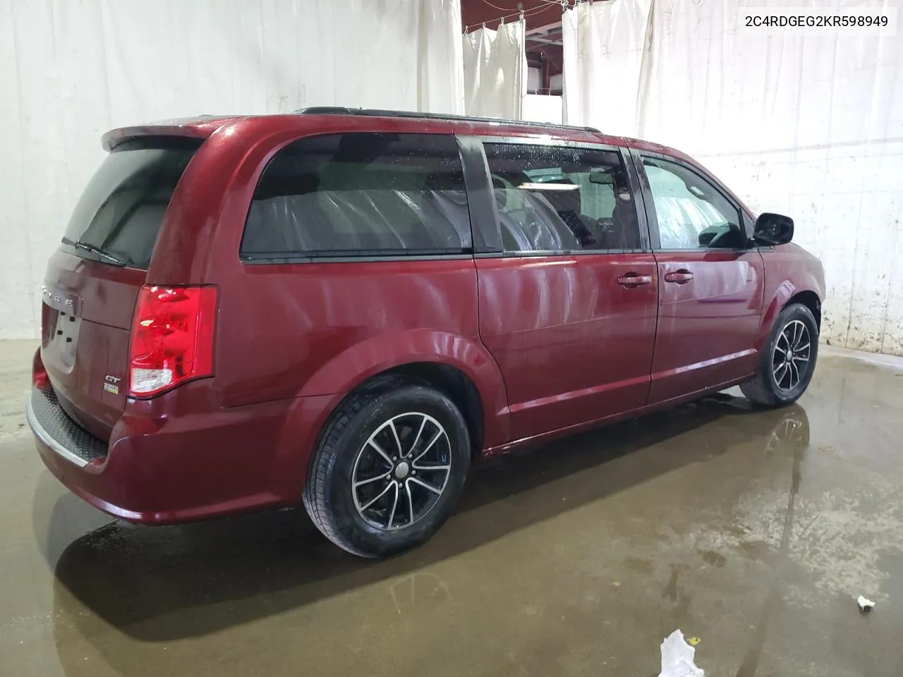 2019 Dodge Grand Caravan Gt VIN: 2C4RDGEG2KR598949 Lot: 67667854