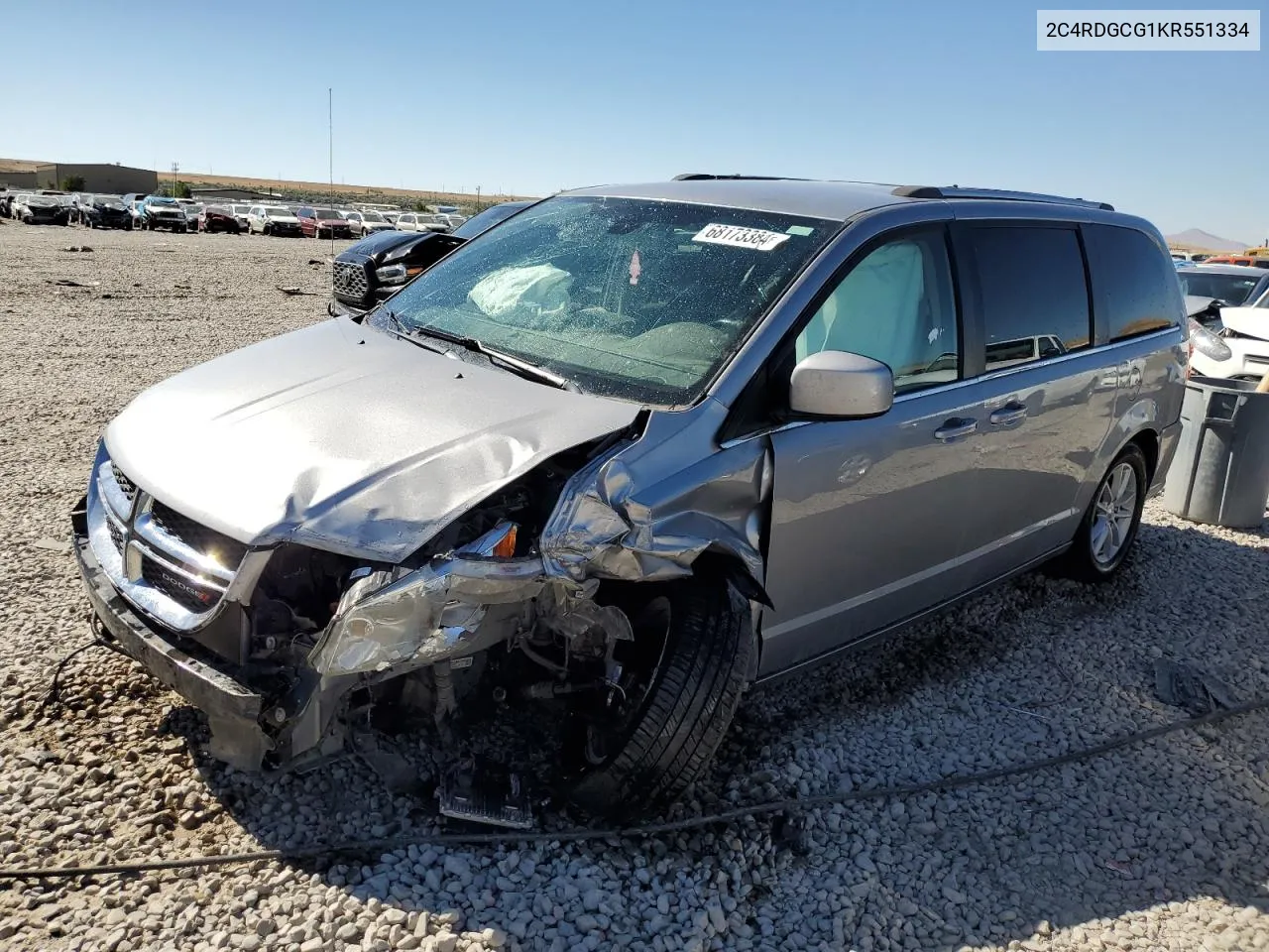 2C4RDGCG1KR551334 2019 Dodge Grand Caravan Sxt