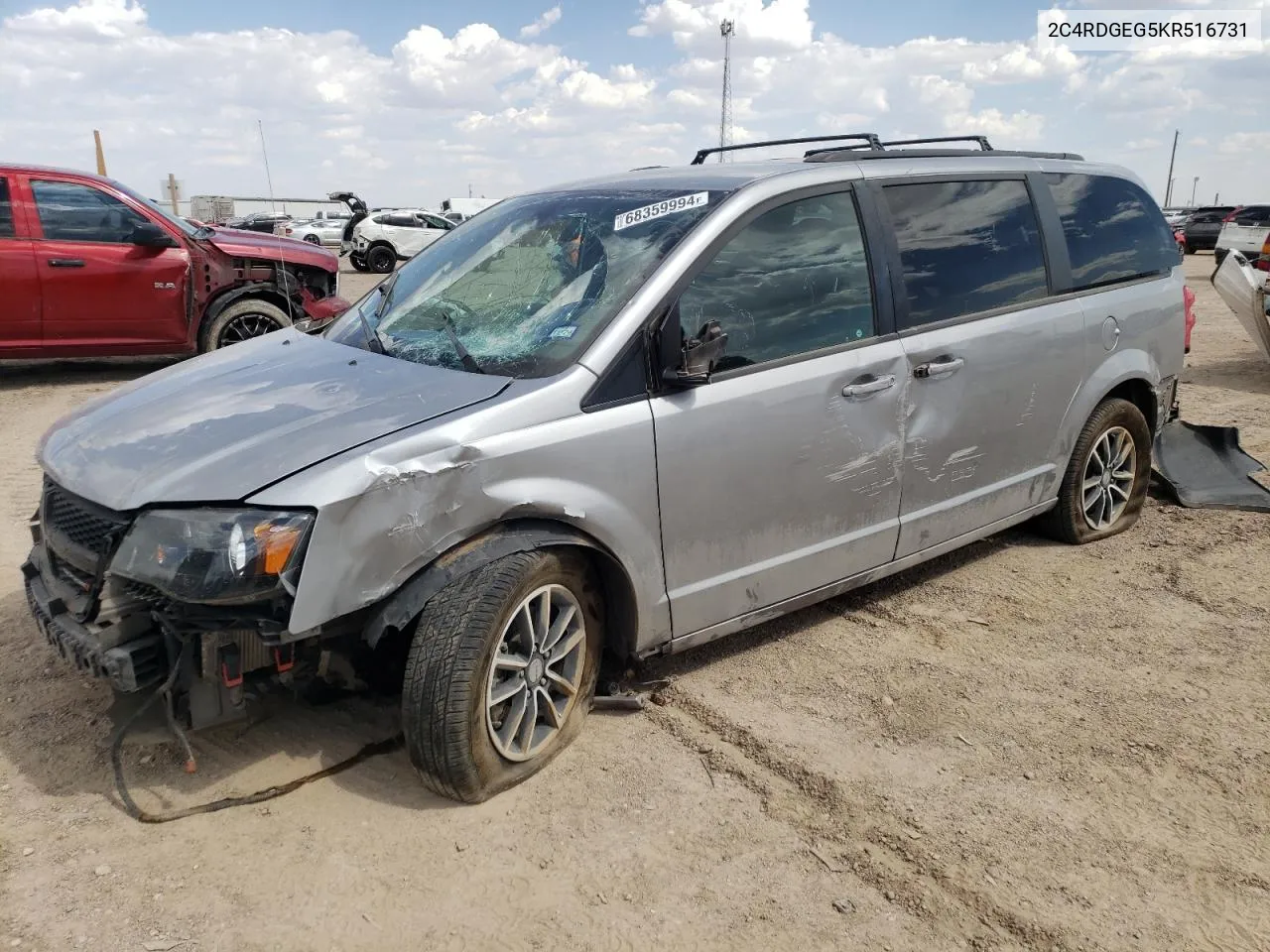 2019 Dodge Grand Caravan Gt VIN: 2C4RDGEG5KR516731 Lot: 68359994