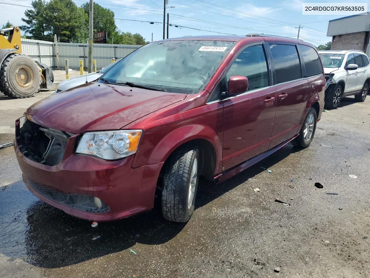 2019 Dodge Grand Caravan Sxt VIN: 2C4RDGCG7KR563505 Lot: 69613534