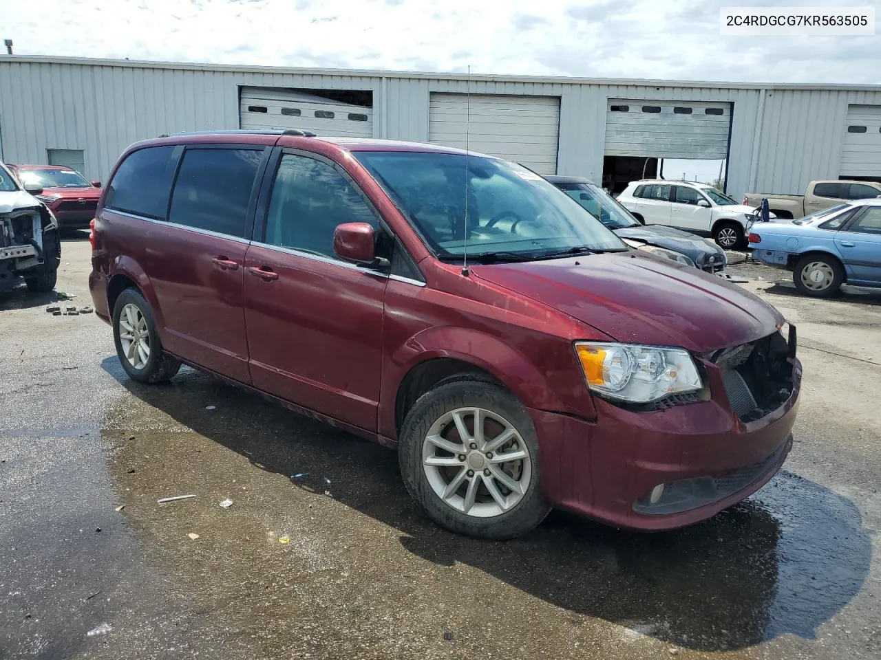 2019 Dodge Grand Caravan Sxt VIN: 2C4RDGCG7KR563505 Lot: 69613534