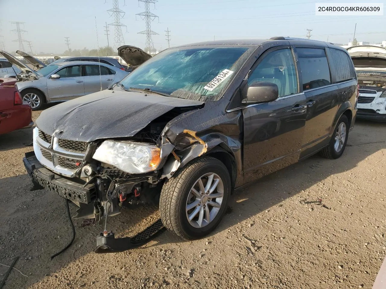 2C4RDGCG4KR606309 2019 Dodge Grand Caravan Sxt