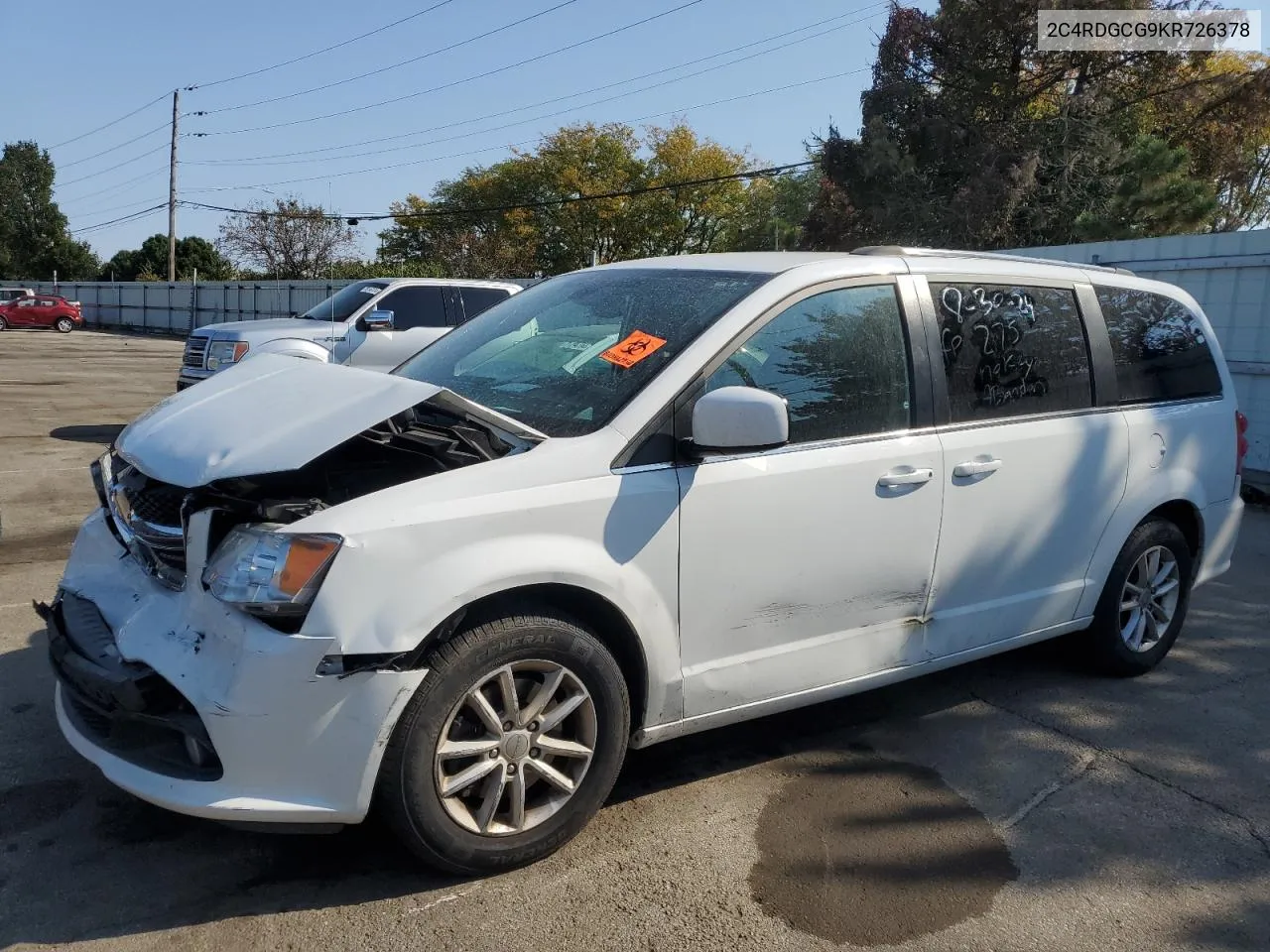 2C4RDGCG9KR726378 2019 Dodge Grand Caravan Sxt