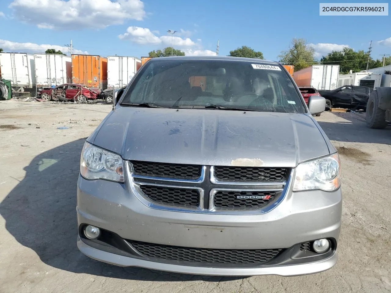 2019 Dodge Grand Caravan Sxt VIN: 2C4RDGCG7KR596021 Lot: 70480644