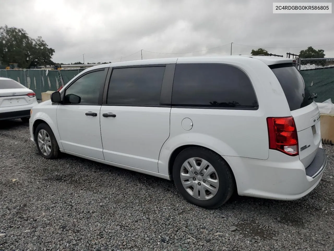 2019 Dodge Grand Caravan Se VIN: 2C4RDGBG0KR586805 Lot: 70564614