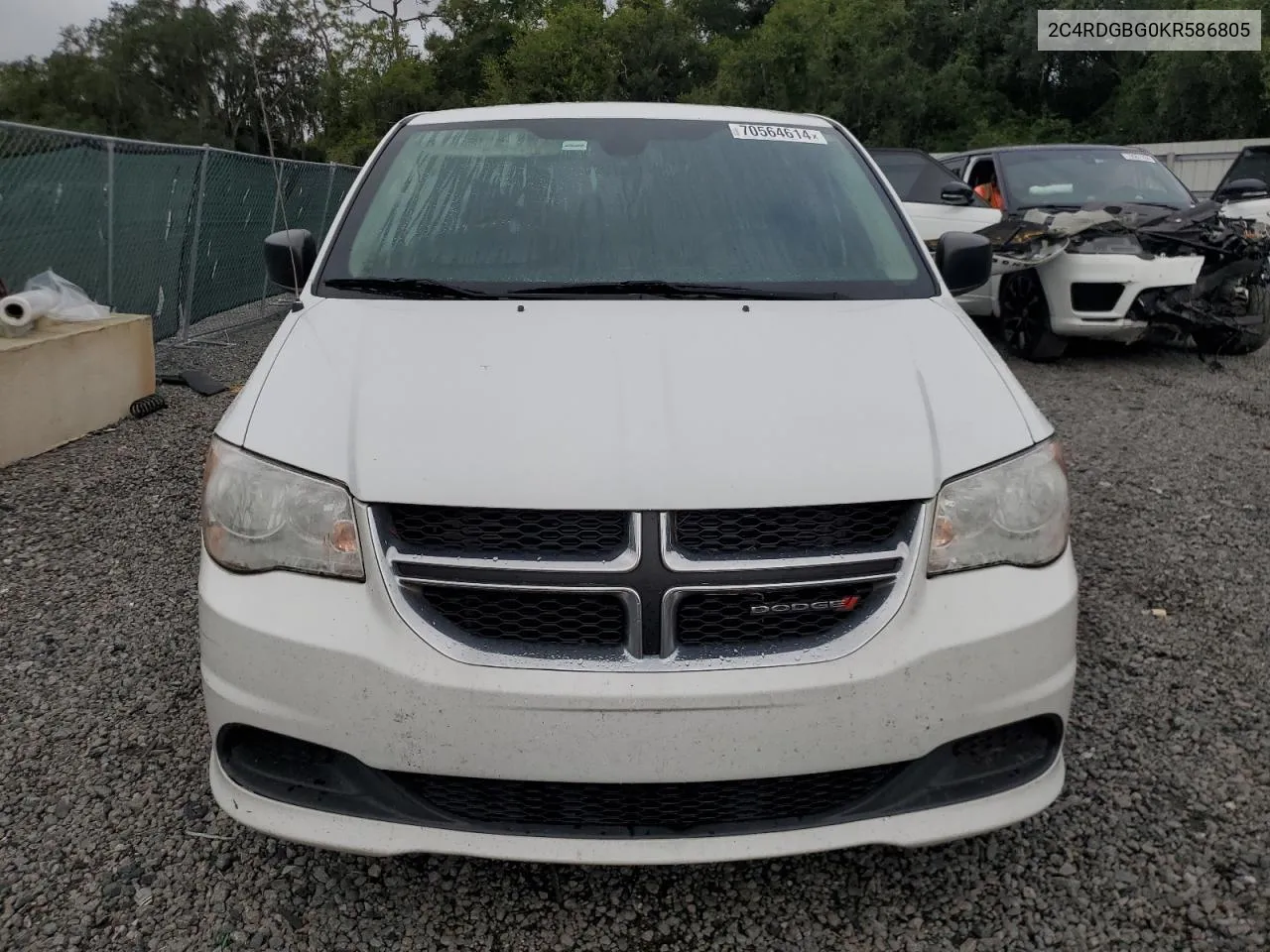 2019 Dodge Grand Caravan Se VIN: 2C4RDGBG0KR586805 Lot: 70564614