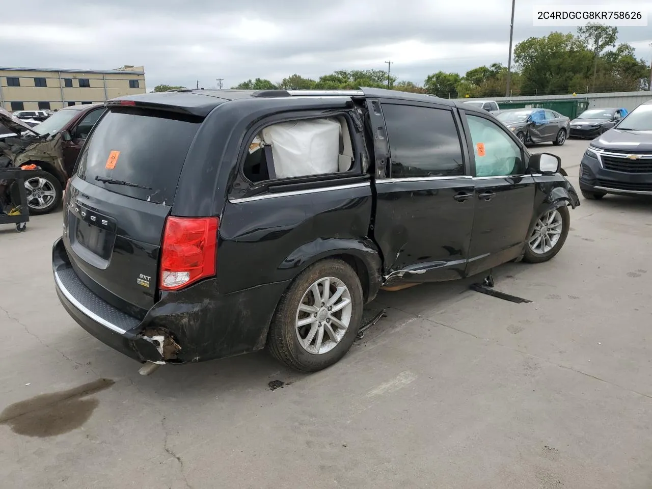 2019 Dodge Grand Caravan Sxt VIN: 2C4RDGCG8KR758626 Lot: 70929814