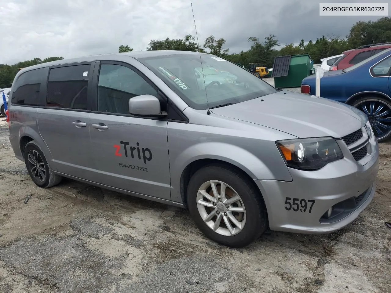 2019 Dodge Grand Caravan Gt VIN: 2C4RDGEG5KR630728 Lot: 71195424