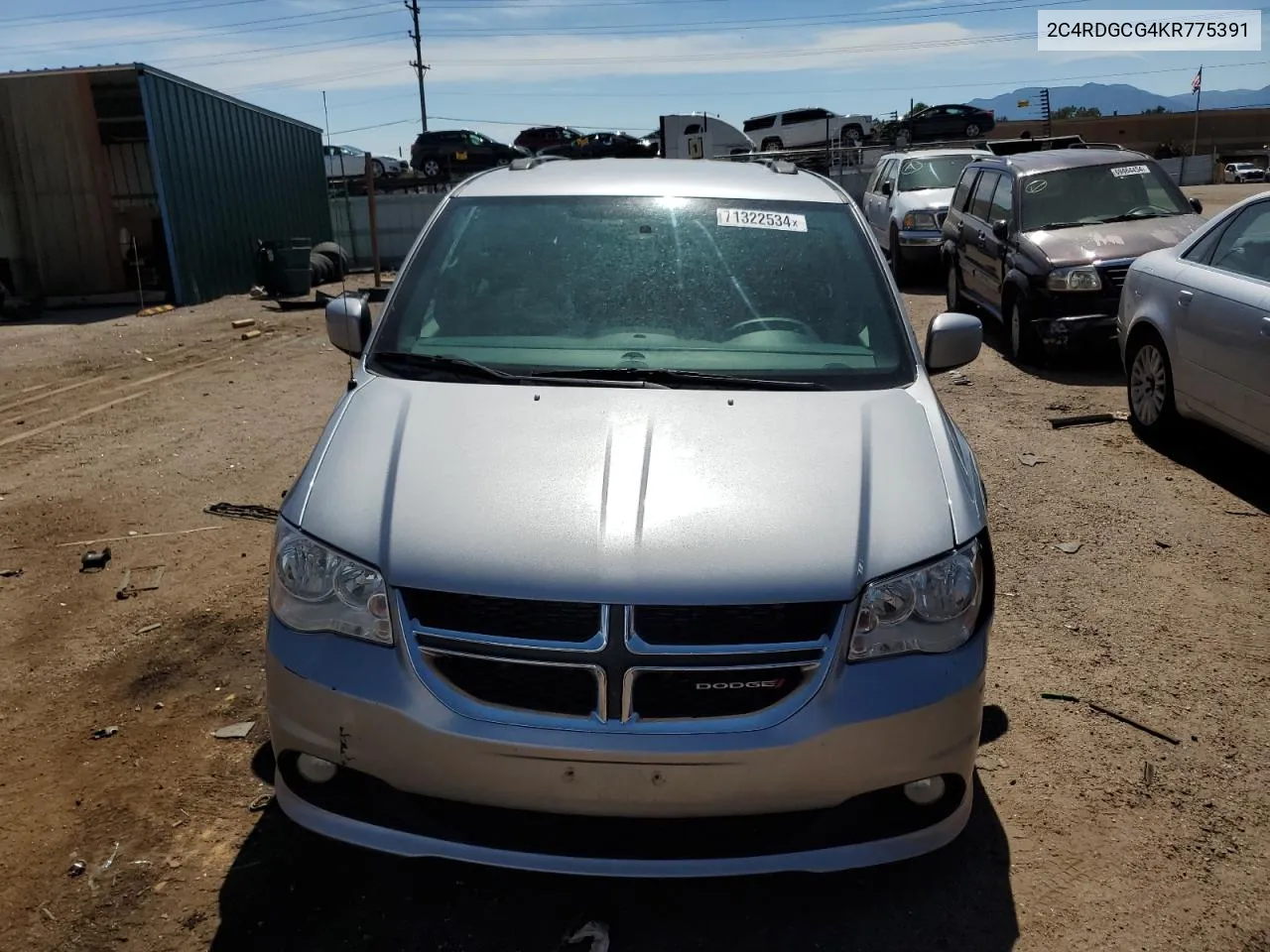 2019 Dodge Grand Caravan Sxt VIN: 2C4RDGCG4KR775391 Lot: 71322534