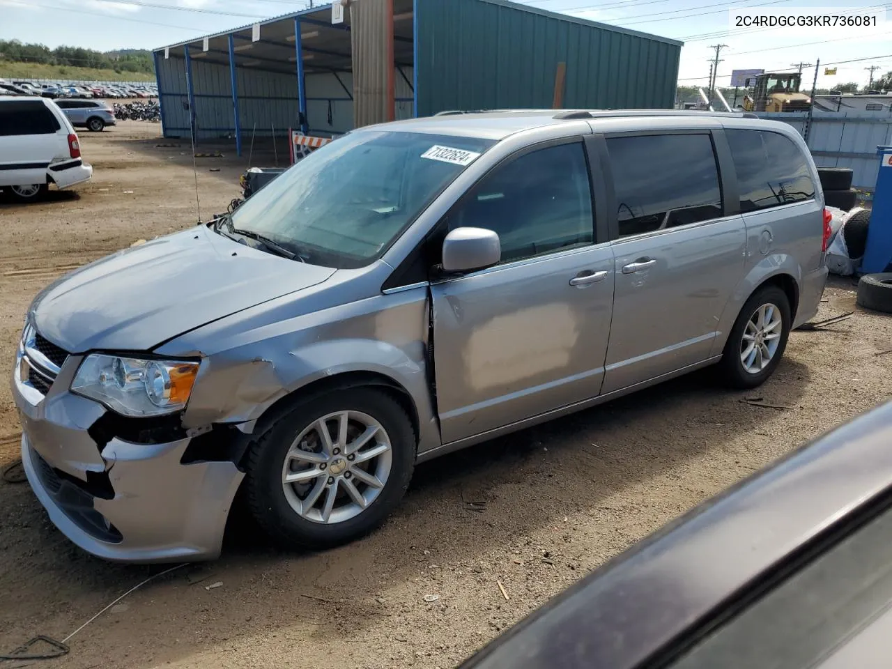 2019 Dodge Grand Caravan Sxt VIN: 2C4RDGCG3KR736081 Lot: 71322624