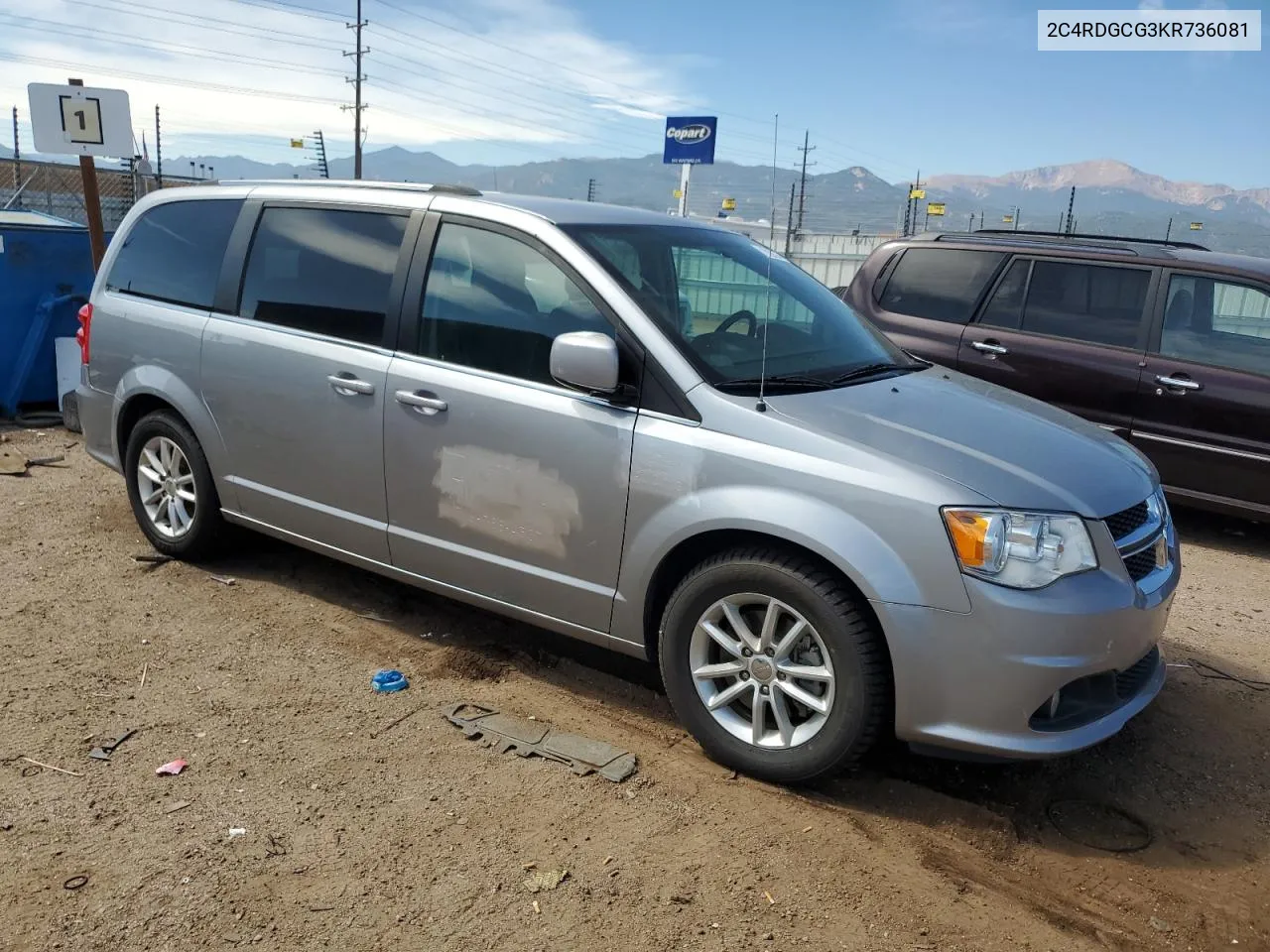 2019 Dodge Grand Caravan Sxt VIN: 2C4RDGCG3KR736081 Lot: 71322624