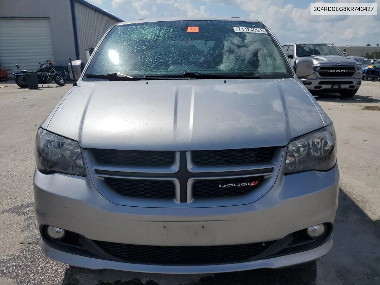 2019 Dodge Grand Caravan Gt VIN: 2C4RDGEG8KR743427 Lot: 71484984