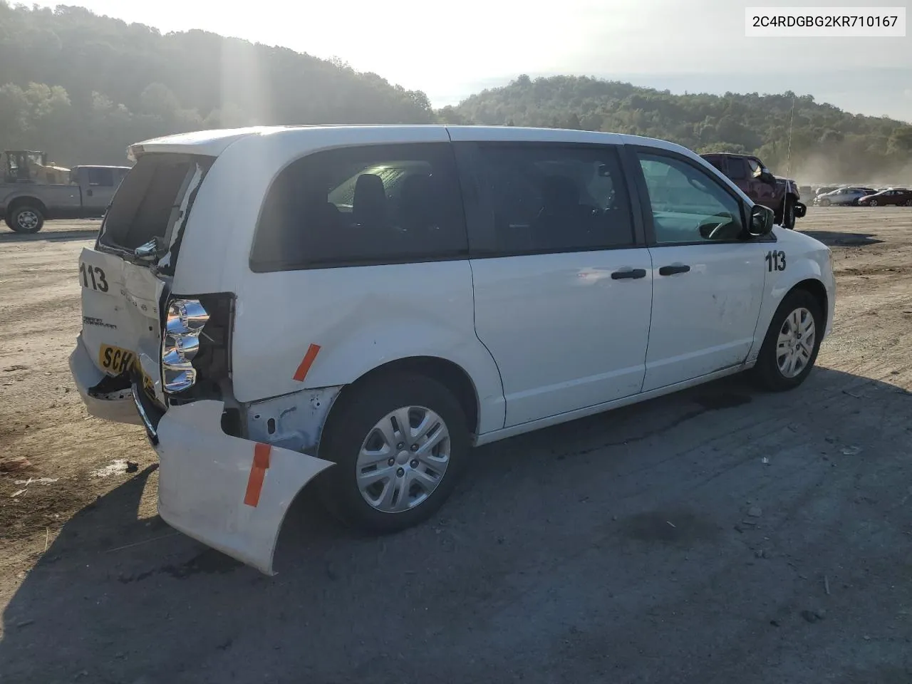 2019 Dodge Grand Caravan Se VIN: 2C4RDGBG2KR710167 Lot: 71651324